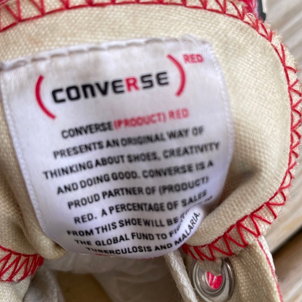 Converse All-Star Ox Red Unisex Sneakers Size W6/ M4 - Picture 7 of 9
